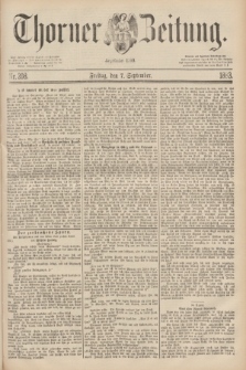 Thorner Zeitung : Begründet 1760. 1883, Nr. 208 (7 September)