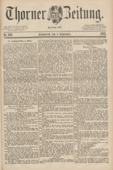 Thorner Zeitung : Begründet 1760. 1883, Nr. 209 (8 September)
