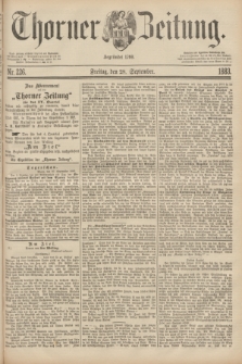 Thorner Zeitung : Begründet 1760. 1883, Nr. 226 (28 September)