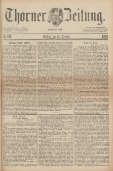 Thorner Zeitung : Begründet 1760. 1883, Nr. 238 (12 October)