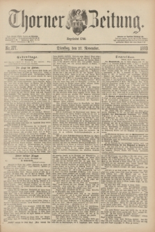 Thorner Zeitung : Begründet 1760. 1883, Nr. 277 (27 November)