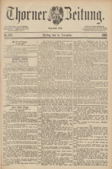 Thorner Zeitung : Begründet 1760. 1883, Nr. 292 (14 December)