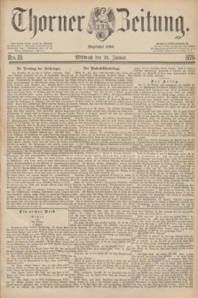 Thorner Zeitung : Begründet 1760. 1878, Nro. 19 (23 Januar)