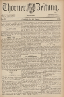 Thorner Zeitung : Begründet 1760. 1878, Nro. 22 (26 Januar)