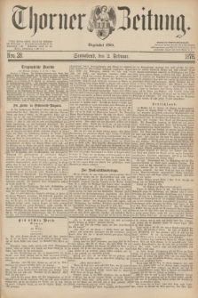 Thorner Zeitung : Begründet 1760. 1878, Nro. 28 (2 Februar)