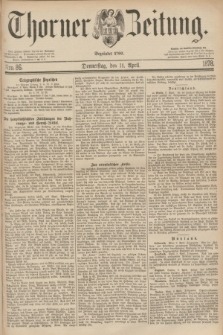 Thorner Zeitung : Begründet 1760. 1878, Nro. 86 (11 April)