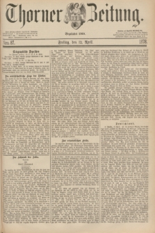 Thorner Zeitung : Begründet 1760. 1878, Nro. 87 (12 April)