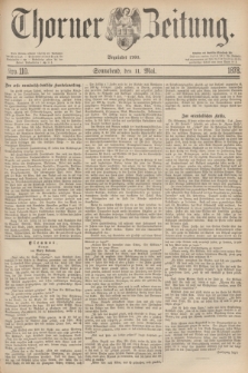 Thorner Zeitung : Begründet 1760. 1878, Nro. 110 (11 Mai) + wkładka