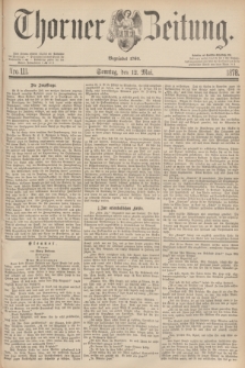 Thorner Zeitung : Begründet 1760. 1878, Nro. 111 (12 Mai)