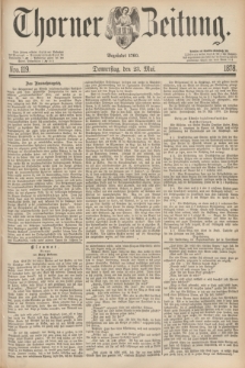 Thorner Zeitung : Begründet 1760. 1878, Nro. 119 (23 Mai)