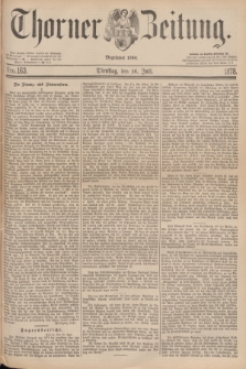 Thorner Zeitung : Begründet 1760. 1878, Nro. 163 (16 Juli)