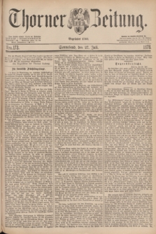 Thorner Zeitung : Begründet 1760. 1878, Nro. 173 (27 Juli)