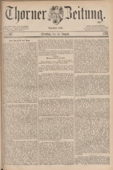 Thorner Zeitung : Begründet 1760. 1878, Nro. 187 (13 August)