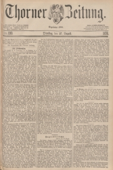 Thorner Zeitung : Begründet 1760. 1878, Nro. 199 (27 August)