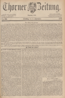 Thorner Zeitung : Begründet 1760. 1878, Nro. 205 (3 September)