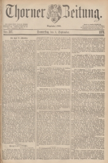 Thorner Zeitung : Begründet 1760. 1878, Nro. 207 (5 September)