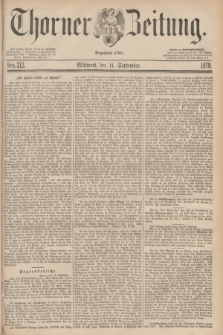 Thorner Zeitung : Begründet 1760. 1878, Nro. 212 (11 September)