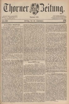 Thorner Zeitung : Begründet 1760. 1878, Nro. 220 (20 September)