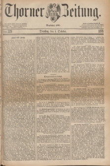 Thorner Zeitung : Begründet 1760. 1878, Nro. 229 (1 October)
