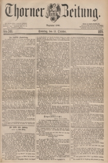 Thorner Zeitung : Begründet 1760. 1878, Nro. 240 (13 October) + dod.