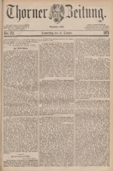Thorner Zeitung : Begründet 1760. 1878, Nro. 255 (31 October)