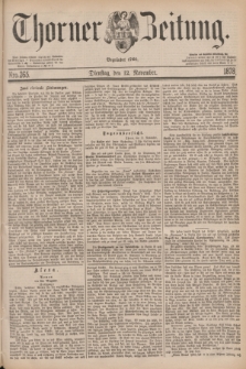 Thorner Zeitung : Begründet 1760. 1878, Nro. 265 (12 November)