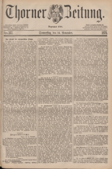 Thorner Zeitung : Begründet 1760. 1878, Nro. 267 (14 November) + wkładka