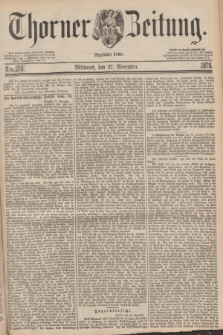 Thorner Zeitung : Begründet 1760. 1878, Nro. 278 (27 November)