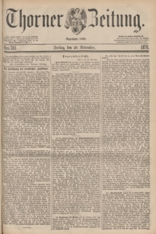 Thorner Zeitung : Begründet 1760. 1878, Nro. 280 (29 November)