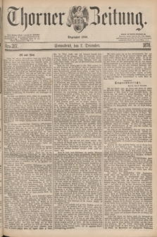 Thorner Zeitung : Begründet 1760. 1878, Nro. 287 (7 December)