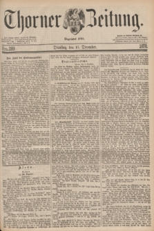 Thorner Zeitung : Begründet 1760. 1878, Nro. 289 (10 December)