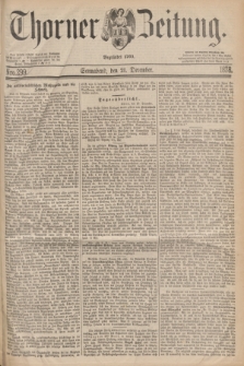 Thorner Zeitung : Begründet 1760. 1878, Nro. 299 (21 December)