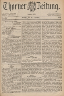 Thorner Zeitung : Begründet 1760. 1878, Nro. 301 (24 December)