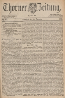Thorner Zeitung : Begründet 1760. 1878, Nro. 303 (28 December)