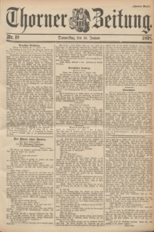Thorner Zeitung. 1898, Nr. 10 (13 Januar) - Zweites Blatt