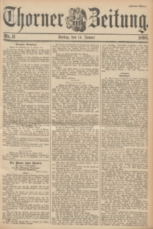 Thorner Zeitung. 1898, Nr. 11 (14 Januar) - Zweites Blatt