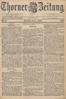 Thorner Zeitung : Begründet 1760. 1898, Nr. 12 (15 Januar) + dod.
