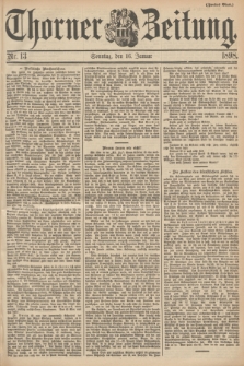 Thorner Zeitung. 1898, Nr. 13 (16 Januar) - Zweites Blatt