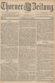 Thorner Zeitung : Begründet 1760. 1898, Nr. 14 (18 Januar)