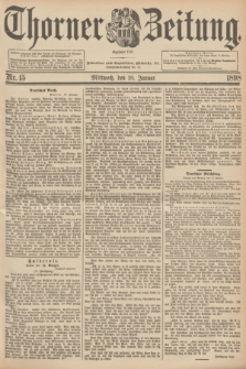 Thorner Zeitung : Begründet 1760. 1898, Nr. 15 (19 Januar)