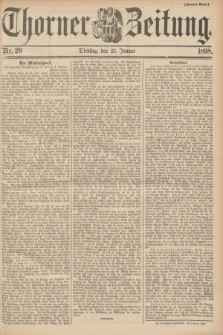 Thorner Zeitung. 1898, Nr. 20 (25 Januar) - Zweites Blatt