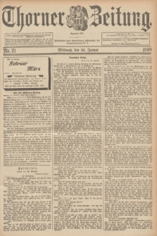 Thorner Zeitung : Begründet 1760. 1898, Nr. 21 (26 Januar)
