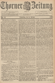Thorner Zeitung : Begründet 1760. 1898, Nr. 34 (10 Februar)