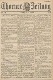 Thorner Zeitung. 1898, Nr. 38 (15 Februar) - Zweites Blatt