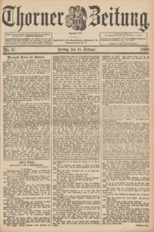 Thorner Zeitung : Begründet 1760. 1898, Nr. 41 (18 Februar)