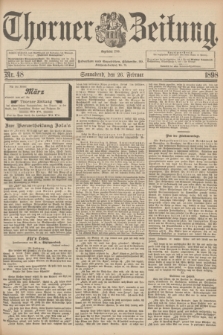 Thorner Zeitung : Begründet 1760. 1898, Nr. 48 (26 Februar)