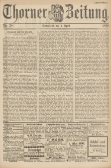 Thorner Zeitung. 1898, Nr. 78 (2 April) - Zweites Blatt