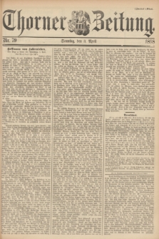 Thorner Zeitung. 1898, Nr. 79 (3 April) - Zweites Blatt