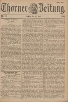 Thorner Zeitung. 1898, Nr. 89 (17 April) - Zweites Blatt
