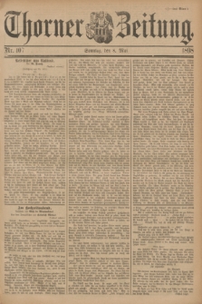 Thorner Zeitung. 1898, Nr. 107 (8 Mai) - Zweites Blatt
